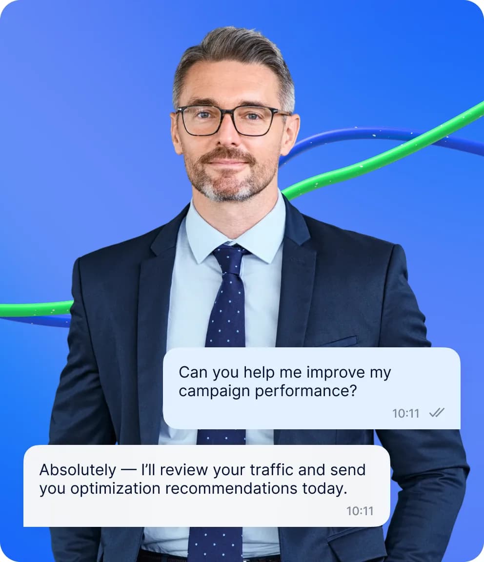 A nomo affiliate manager answering a partner in chat