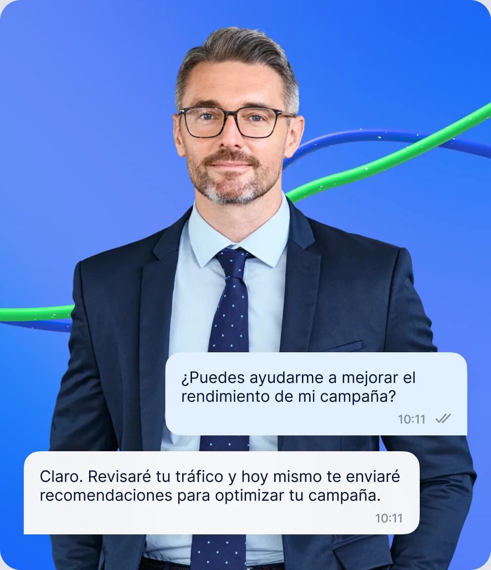 Un gestor de afiliados de nomo respondiendo a un socio en el chat